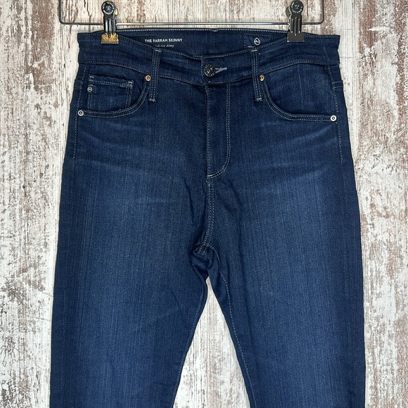 AG Adriano Goldschmied The Farrah Skinny High Rise Dark Wash Skinny Jeans Sz 26R - Picture 4 of 13